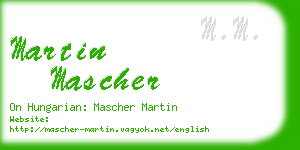 martin mascher business card